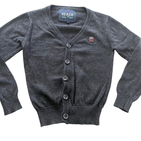Silvian Heach boys dark gray cardigan sweater size 4 - Picture 1 of 7